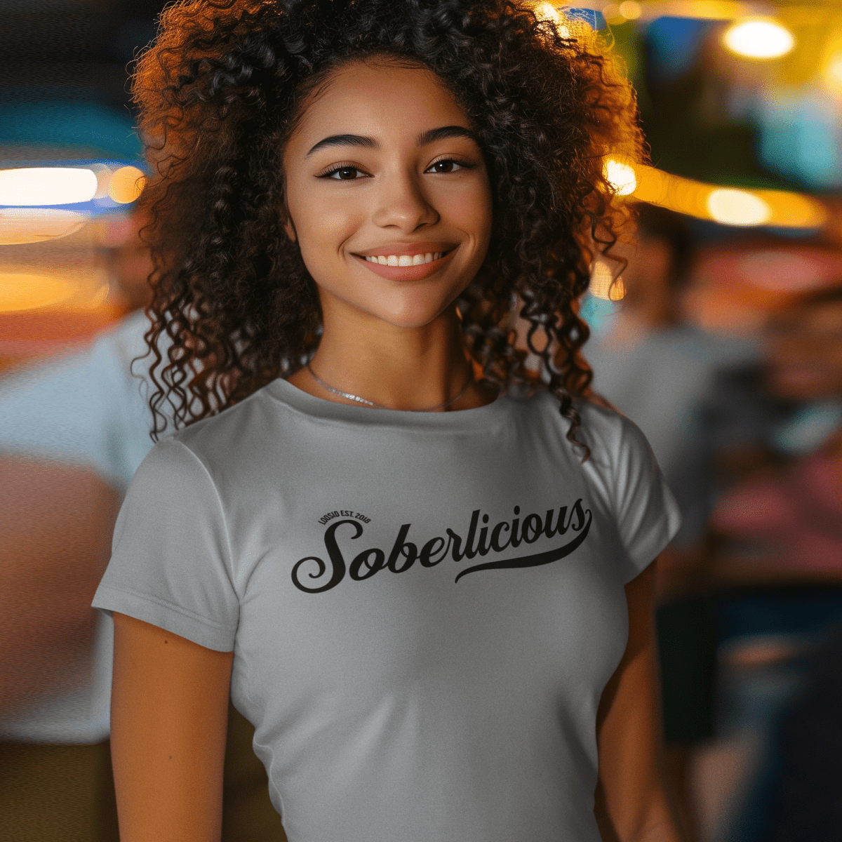 Soberlicious Sober T Shirt close-up view (view 2)