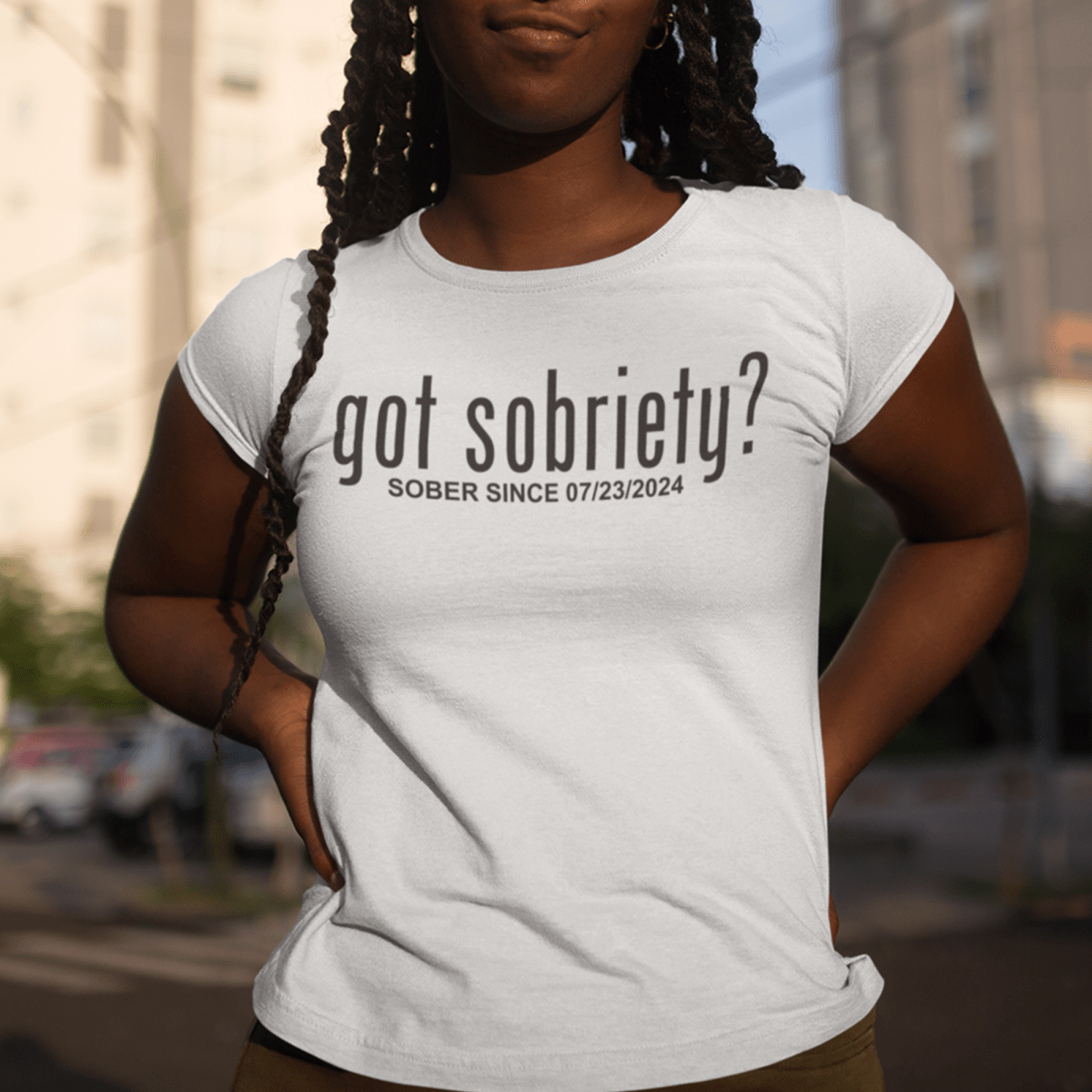 Got Sobriety Sober T Shirt graphic detail (view 4)
