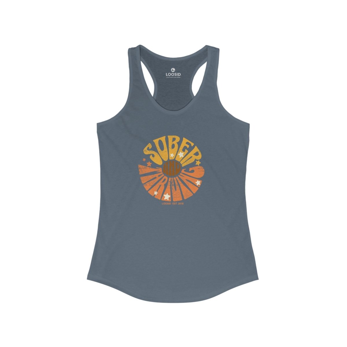 Sober and Thriving Sober Tank Top lifestyle view (view 5)