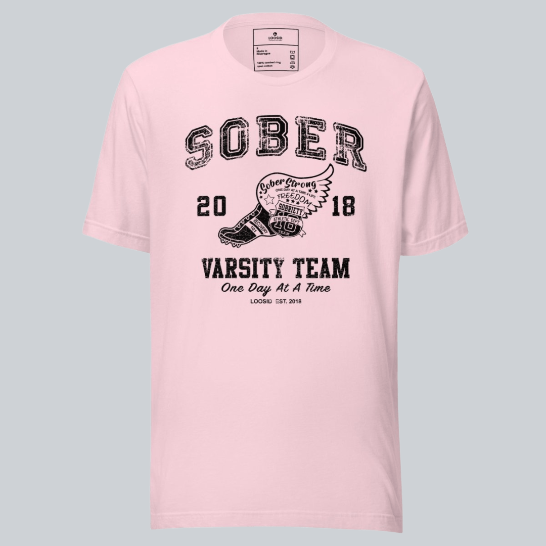 Sober Varsity Men's Sober Sober T Shirt featuring the design (view 21)