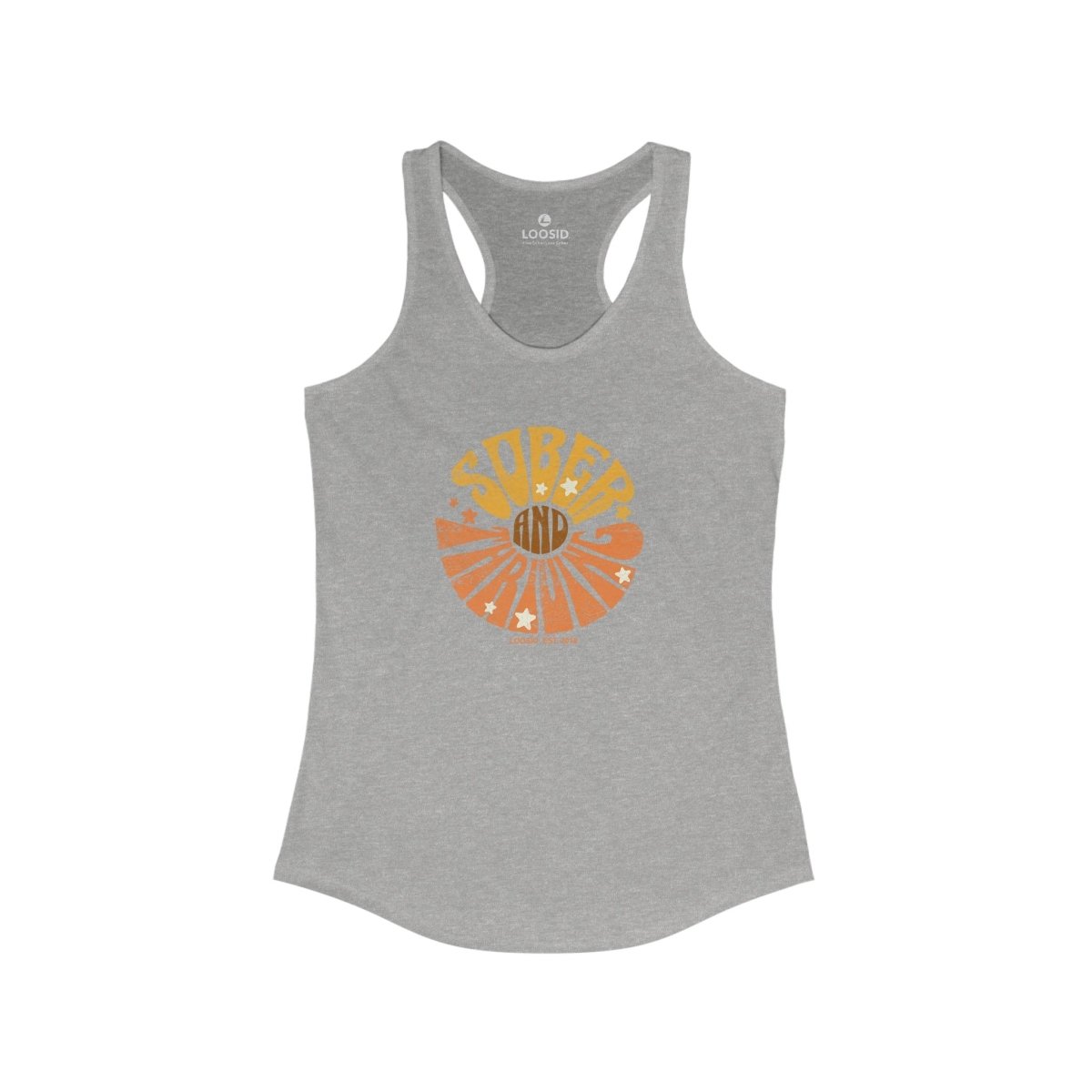 Sober and Thriving Sober Tank Top graphic detail (view 14)