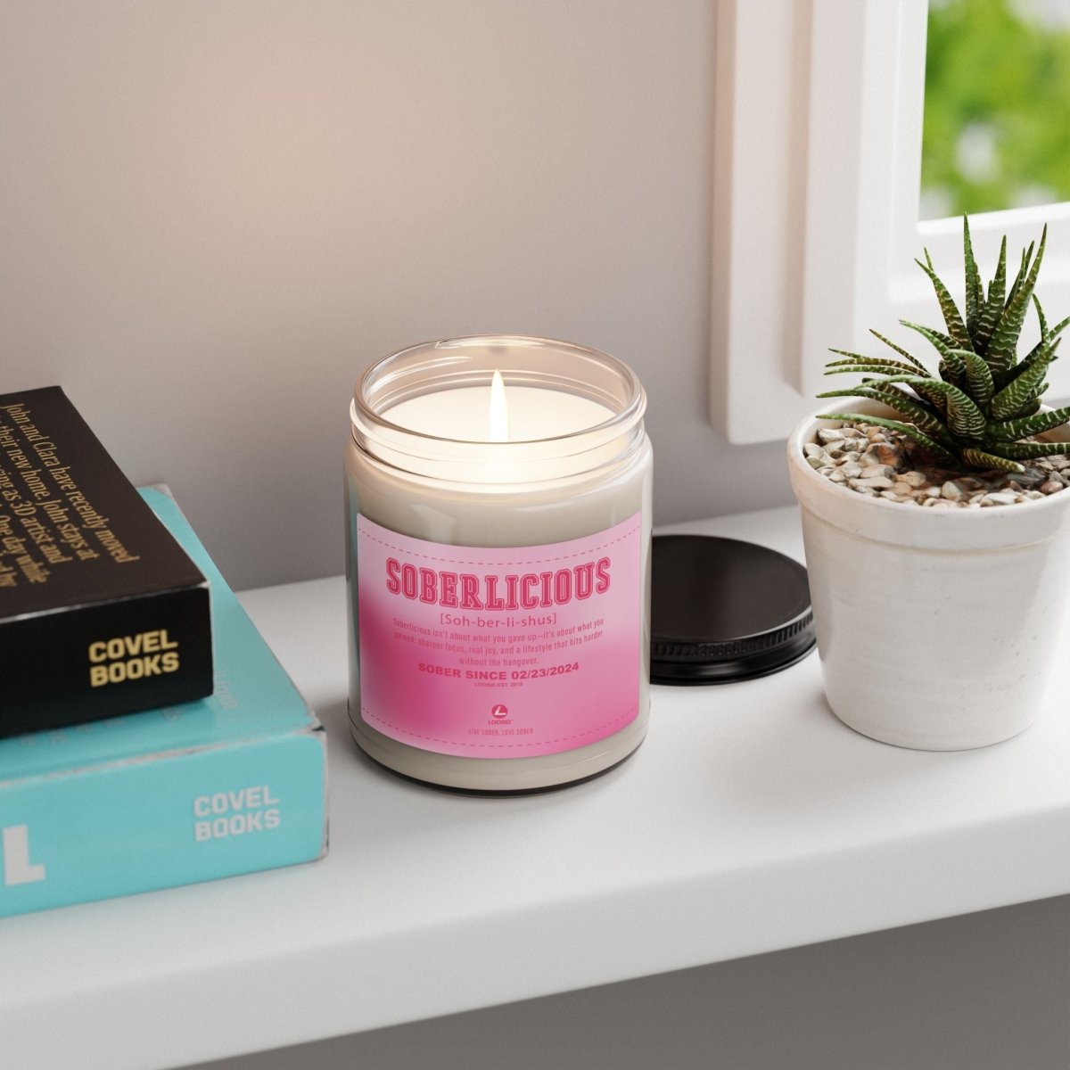Soberlicious Scented Soy Sobriety Candle graphic detail (view 4)