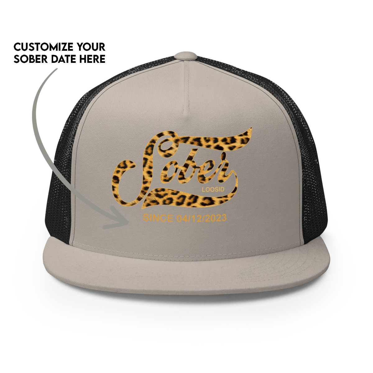 Leopard Sober Since Printed Sober Hat product photo (view 10)