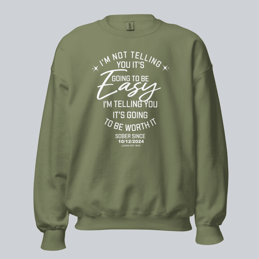 I'm Not Telling Sobriety Recovery Hoodie side view (view 16)