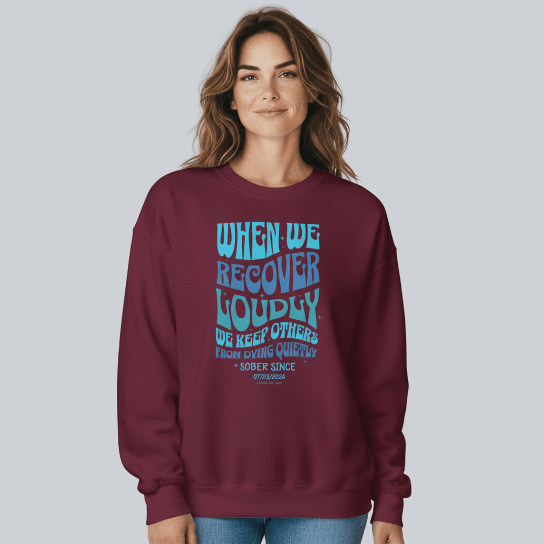 When We Recover Loudly Recovery Hoodie graphic detail (view 14)