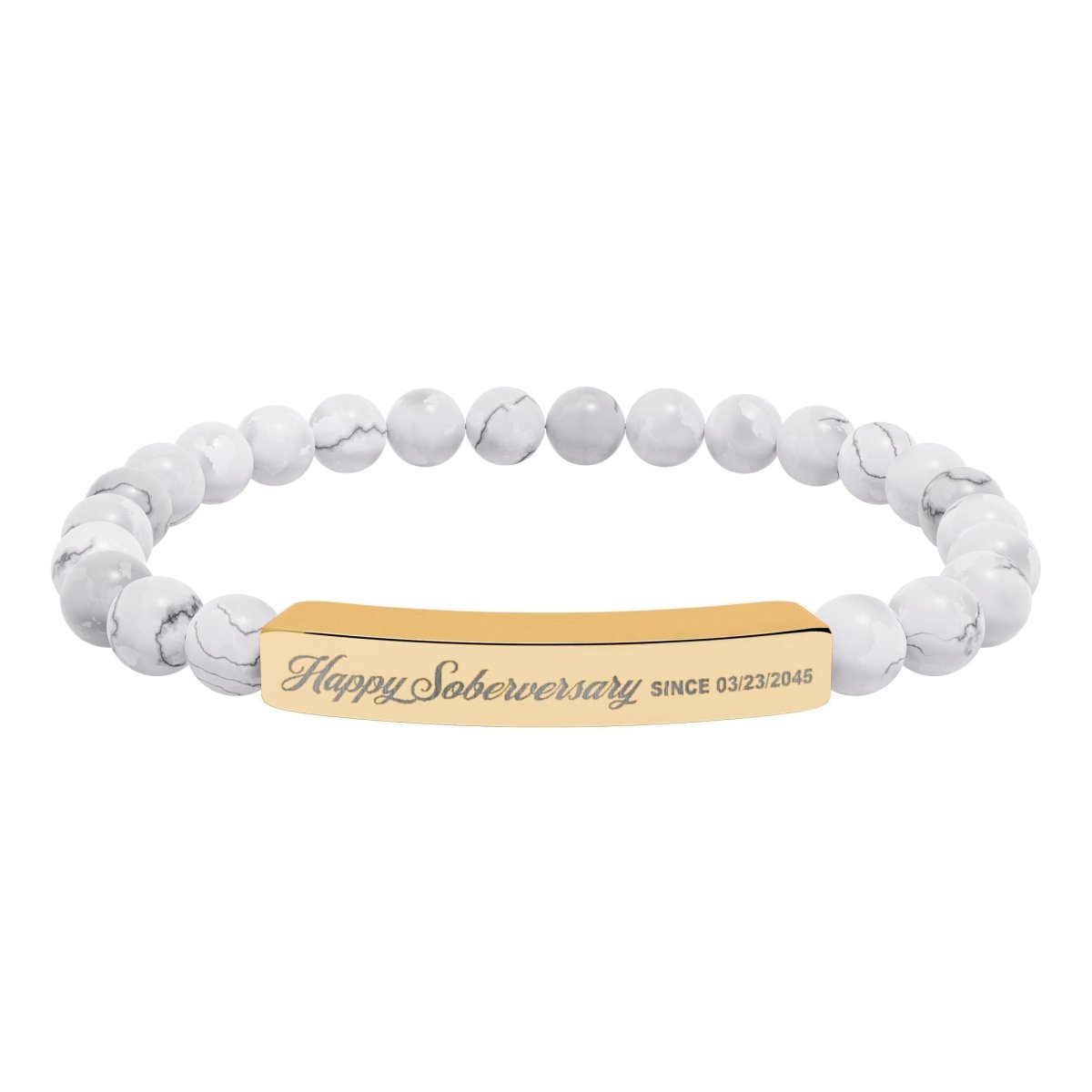 Loosid Happy Soberversary Stone Bar Sober Jewelry featuring the design