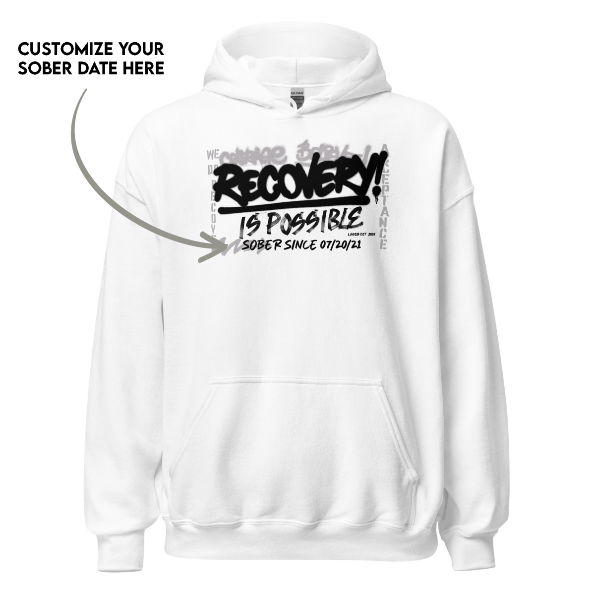 Recovery Is Possible for Women Recovery Hoodie featuring the design (view 31)