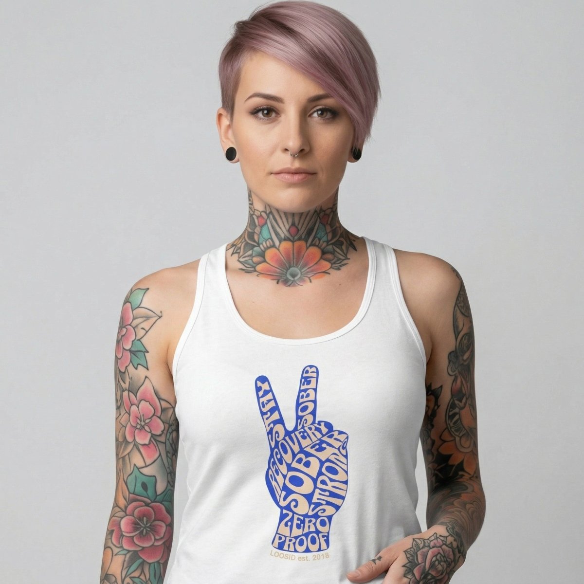 Peace & Sober Sober Tank Top lifestyle view (view 15)