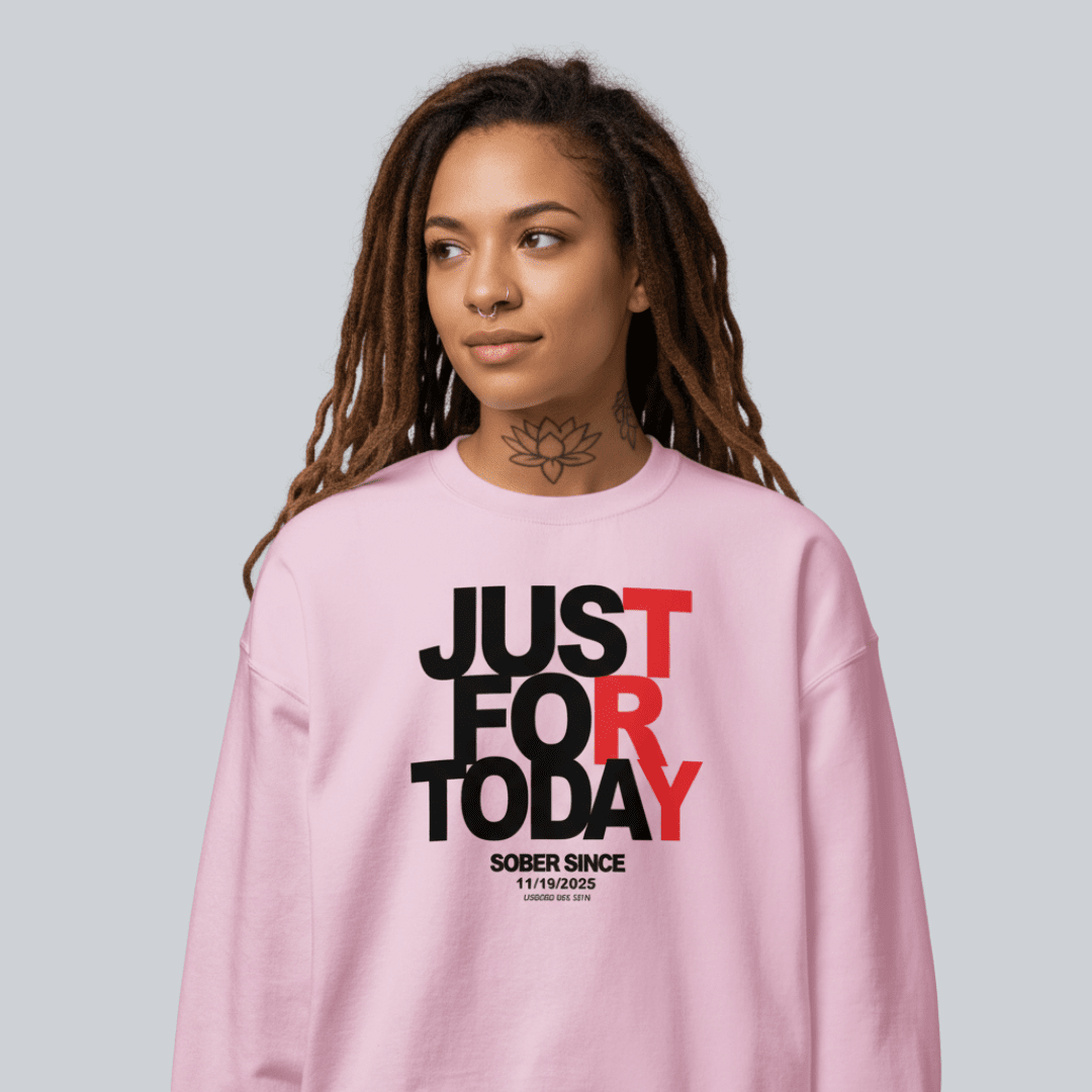 Just Try For Today Sobriety Recovery Hoodie product photo (view 20)