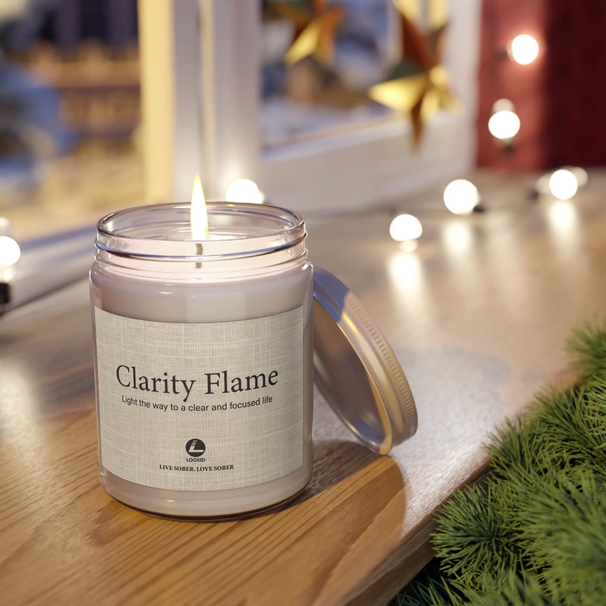Clarity Flame Sobriety Gift flat lay styled image (view 3)