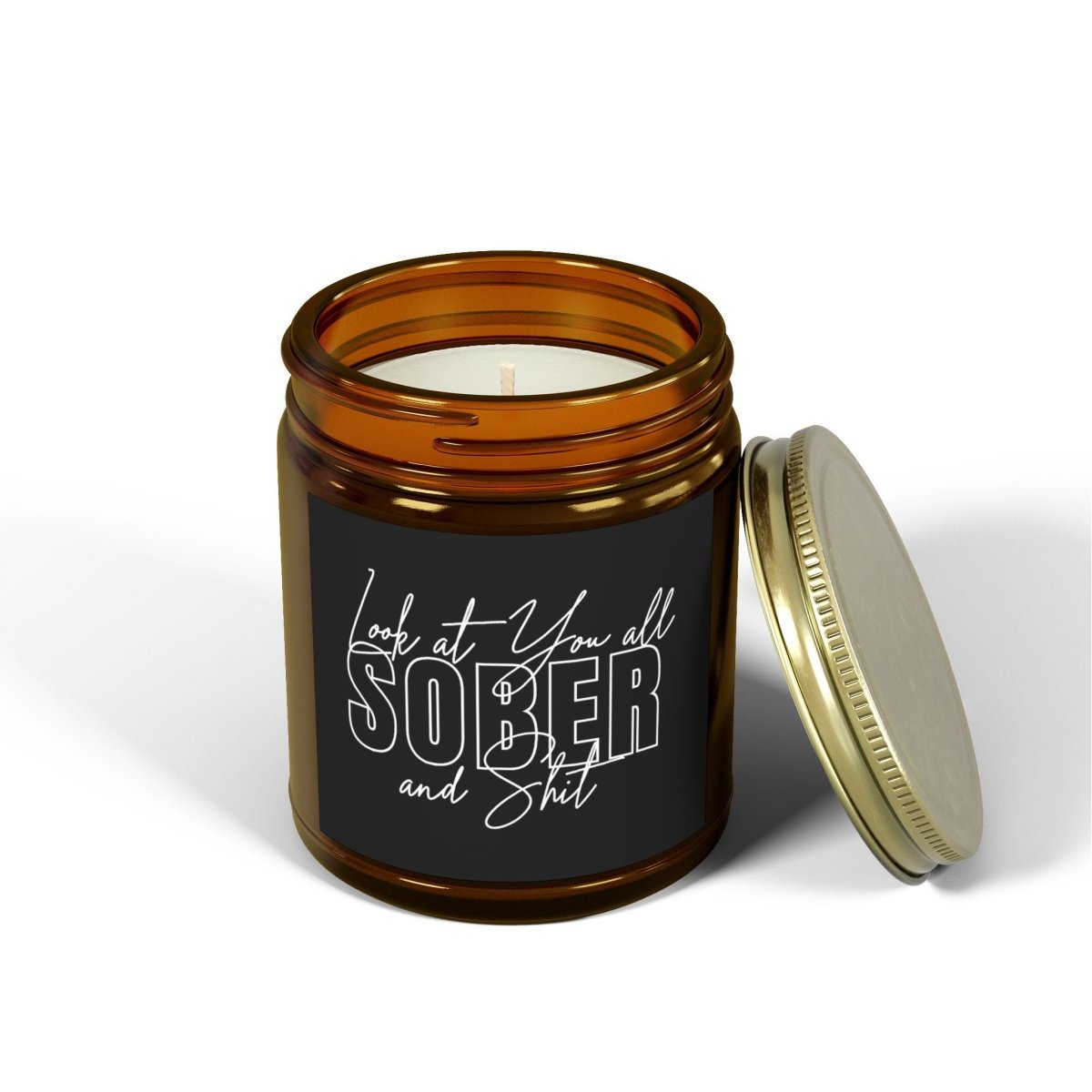 Look At You Scented Coconut Apricot Sobriety Candle graphic detail (view 4)
