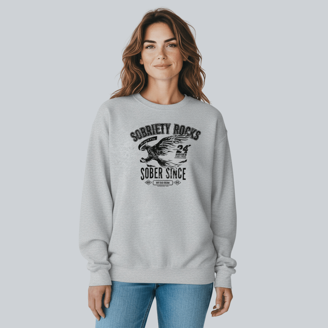 Sober Since Recovery Hoodie lifestyle view (view 25)
