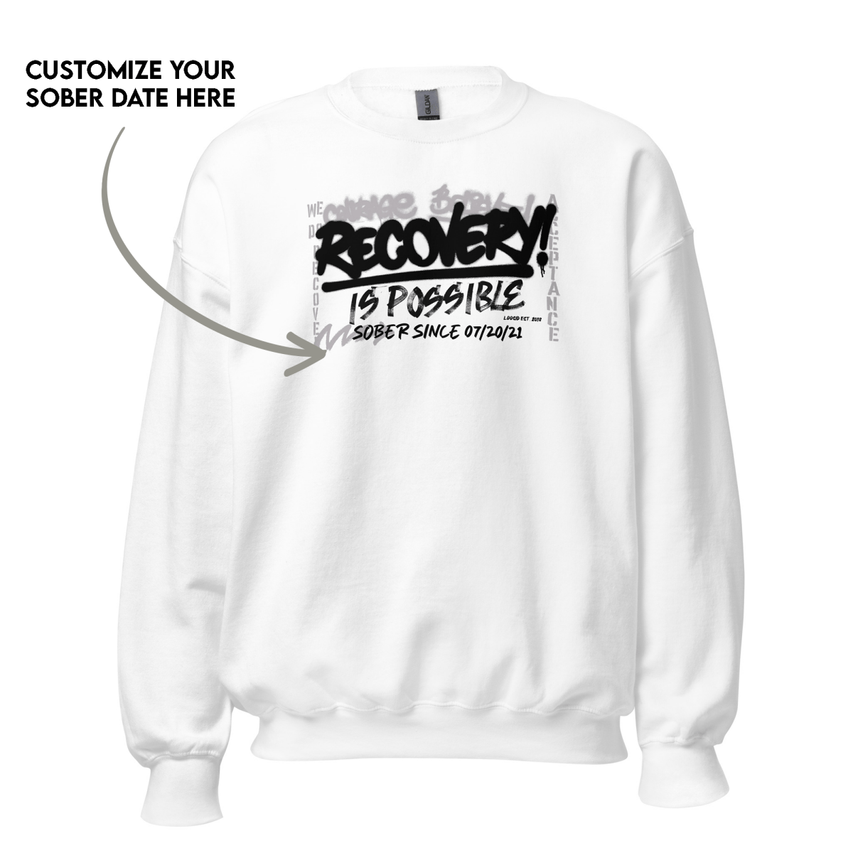 Recovery Is Possible Recovery Hoodie fit detail (view 9)