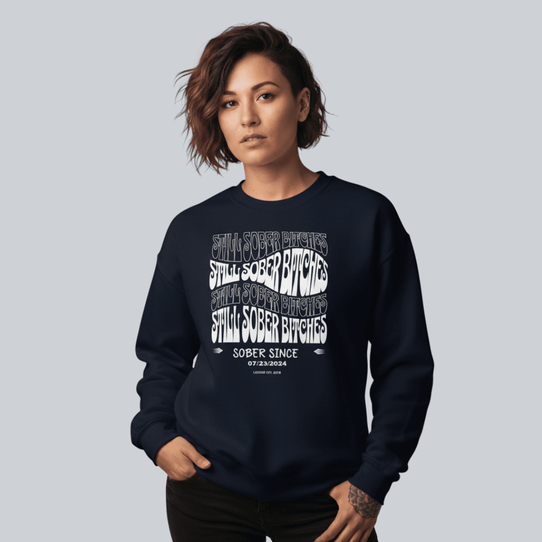 Still Sober B Recovery Hoodie fit detail (view 9)