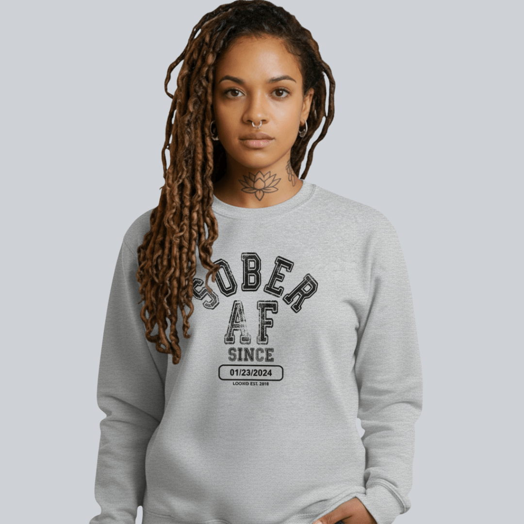 Sober AF Since Recovery Hoodie product photo (view 20)