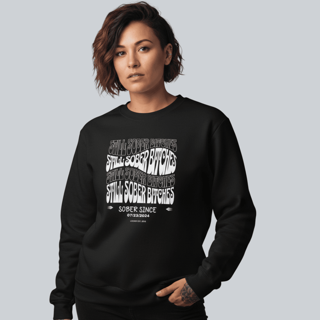 Still Sober B Recovery Hoodie side view (view 6)
