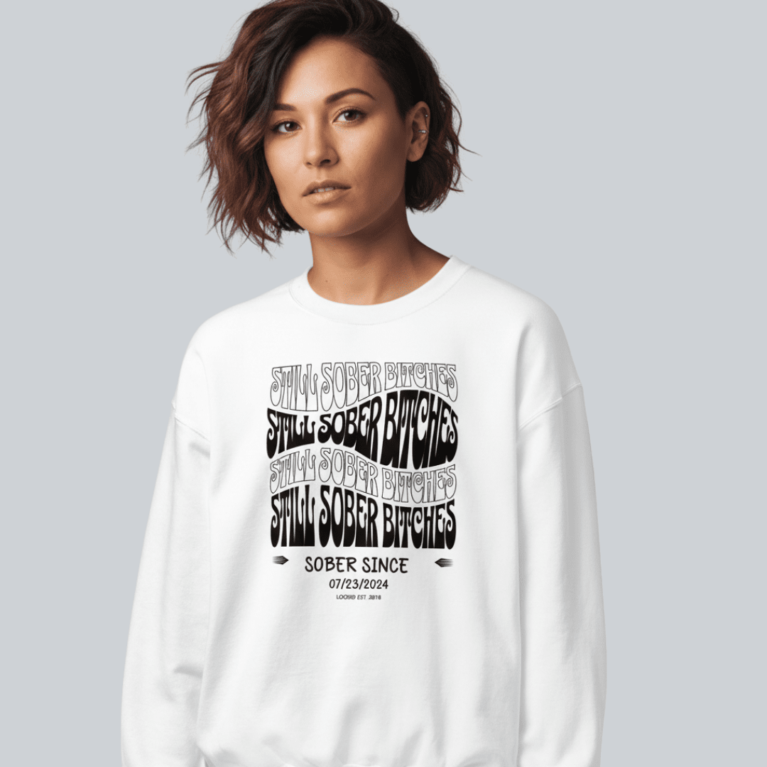 Still Sober B Recovery Hoodie back view (view 27)