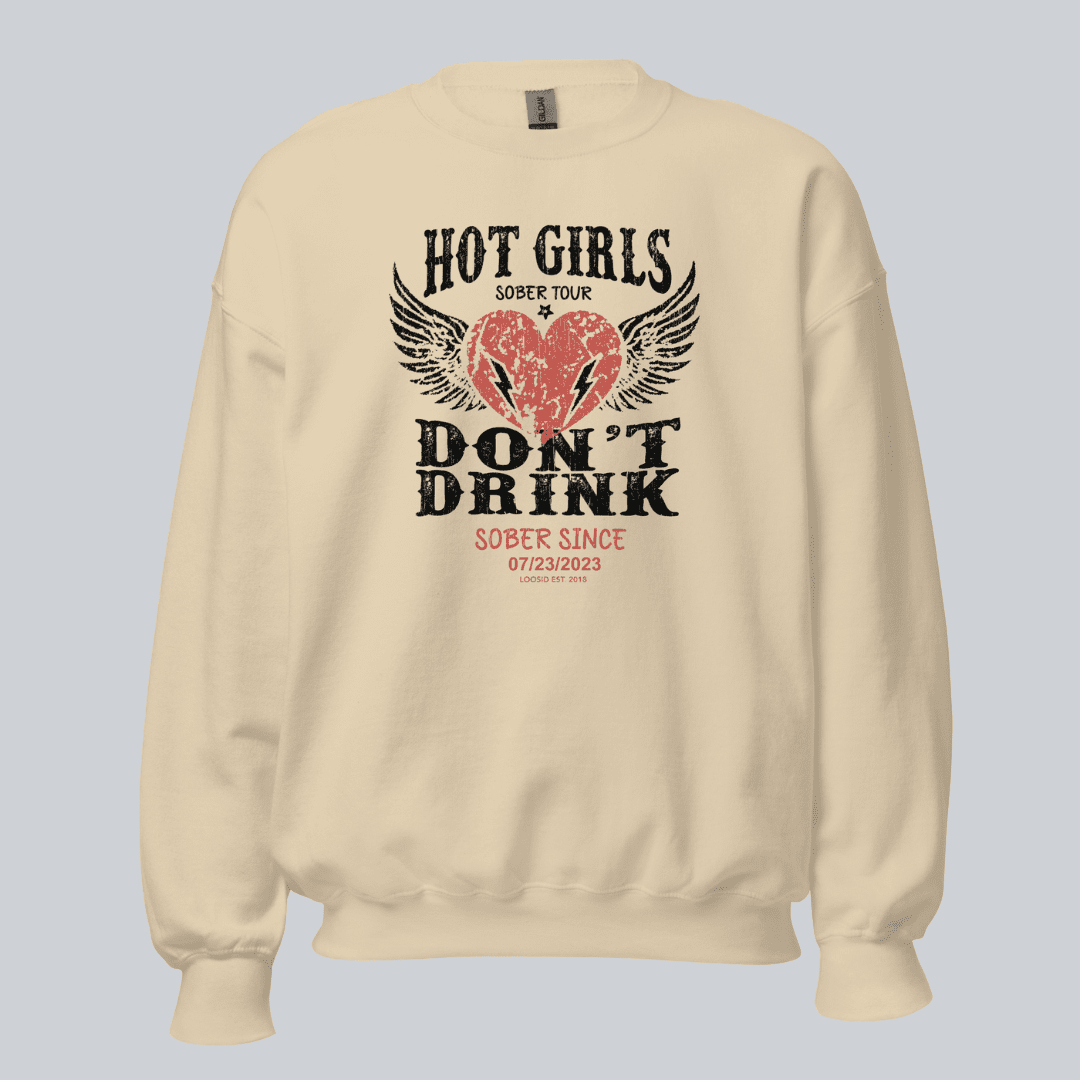 Hot Girls Sobriety Recovery Hoodie lifestyle view (view 25)