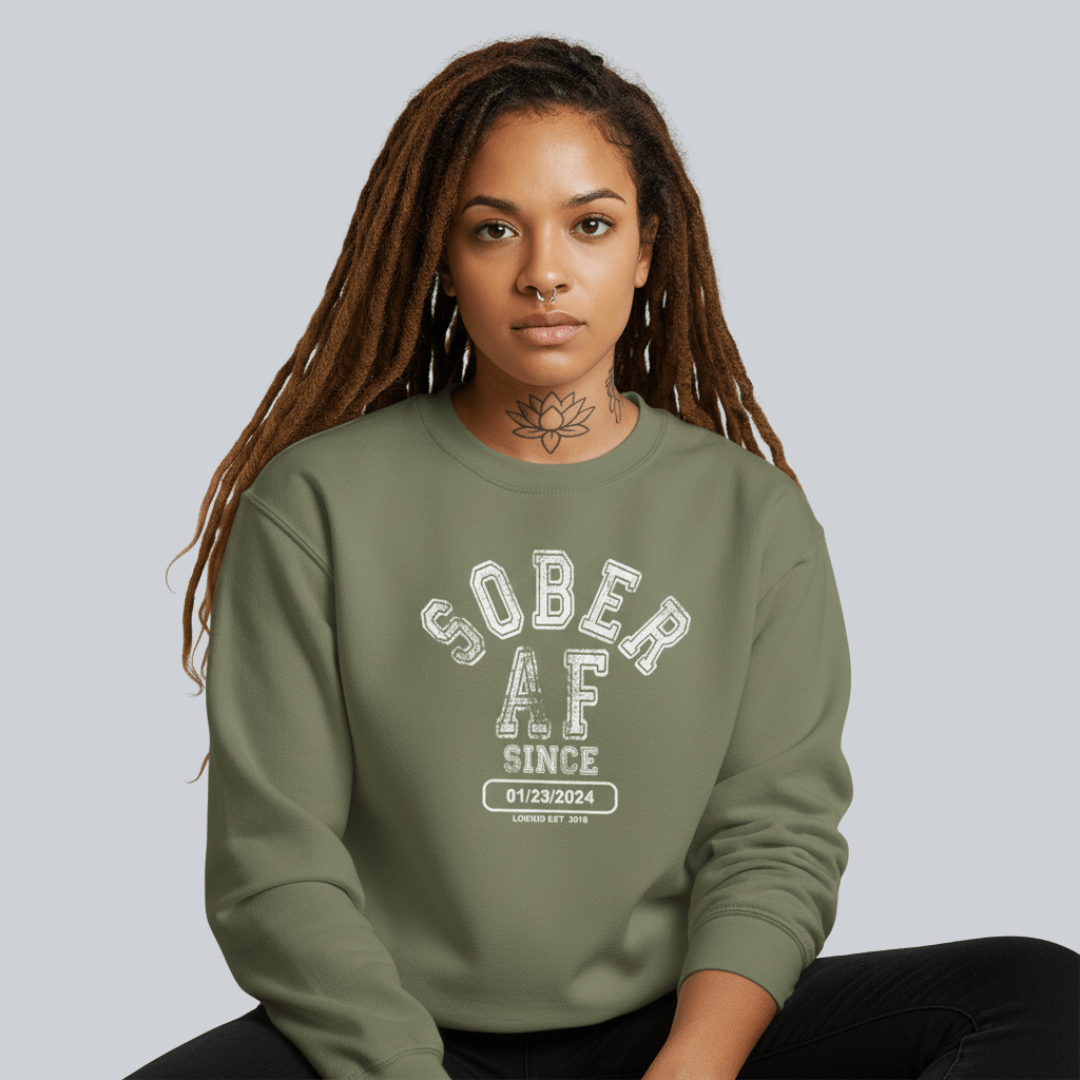 Sober AF Since Recovery Hoodie packaging detail (view 18)