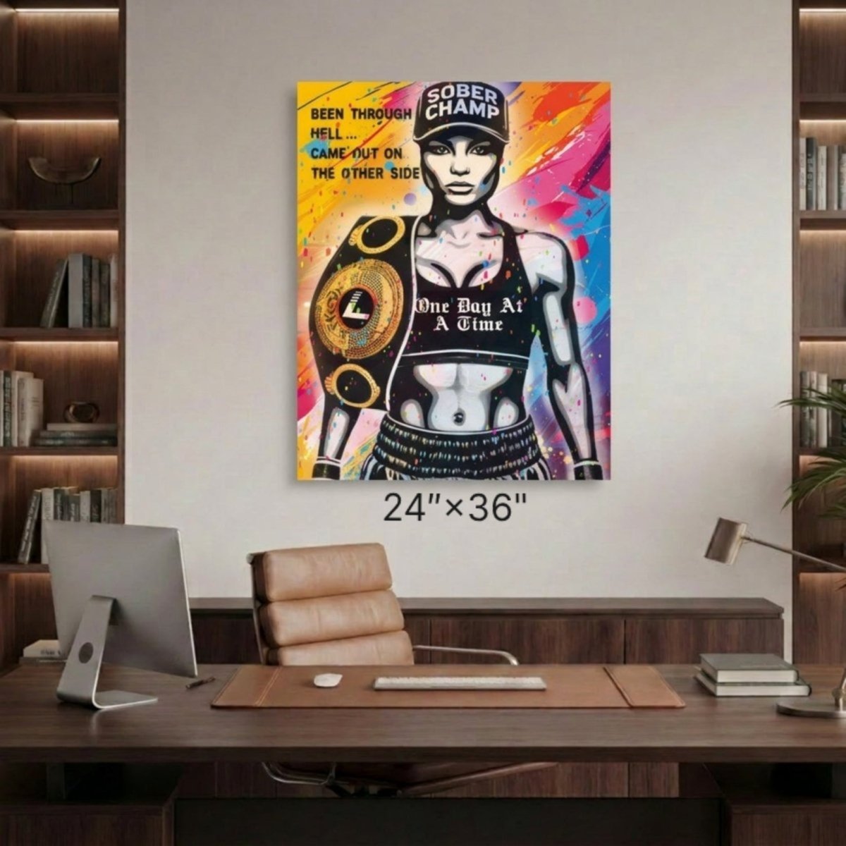 Loosid Sober Champ Women Sober Sobriety Art featuring the design