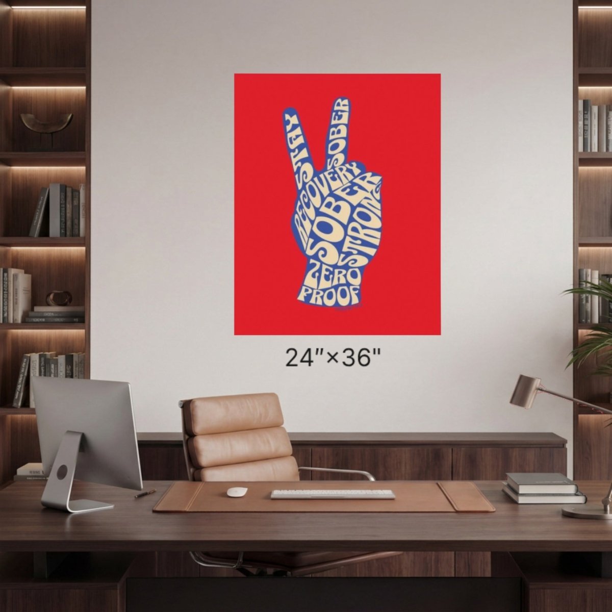 Peace and Sober Sobriety Art flat lay styled image (view 3)