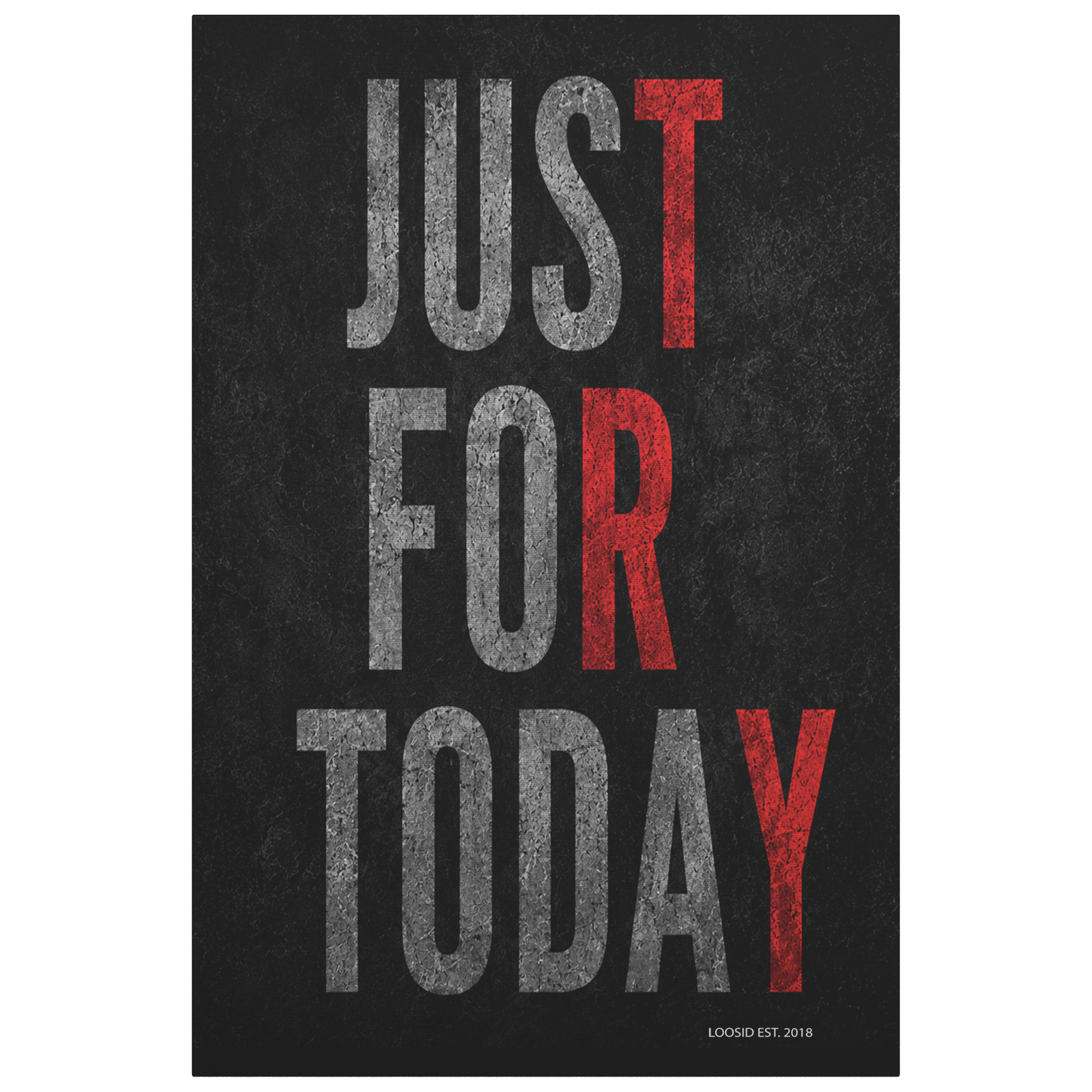 Sobriety Art | Just For Today Canvas Wall Art