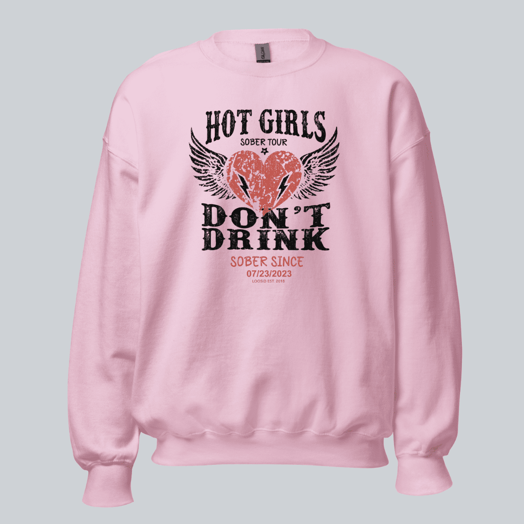 Hot Girls Sobriety Recovery Hoodie featuring the design (view 31)