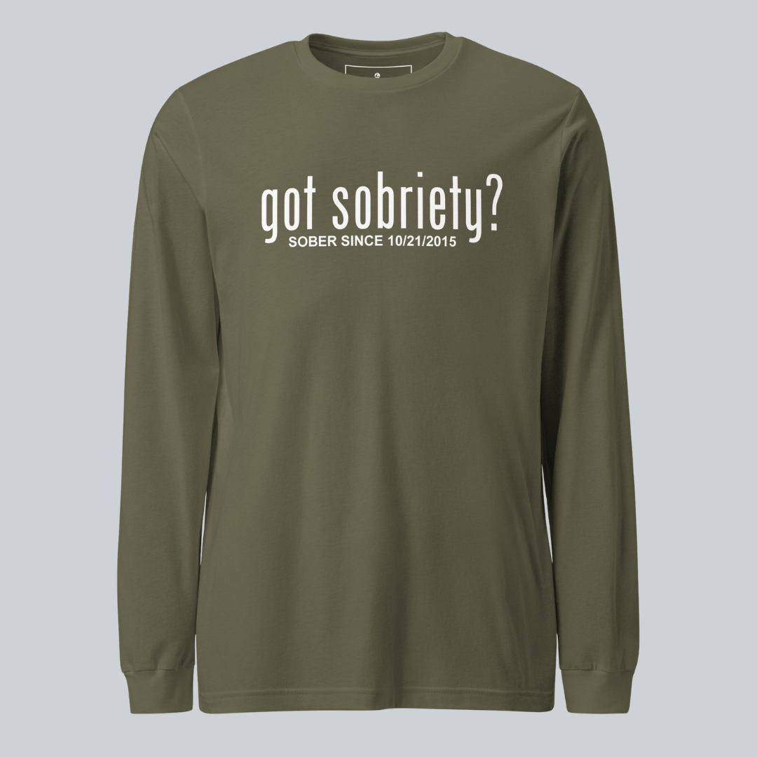 Got Sobriety Long Sleeve Sober T Shirt lifestyle view (view 15)