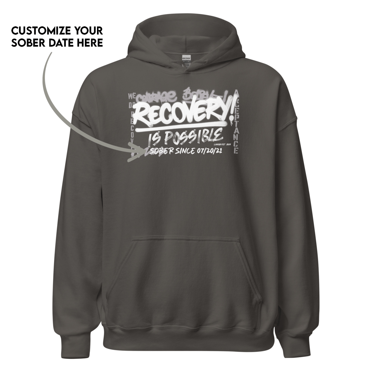 Recovery Is Possible for Women Recovery Hoodie lifestyle view (view 15)
