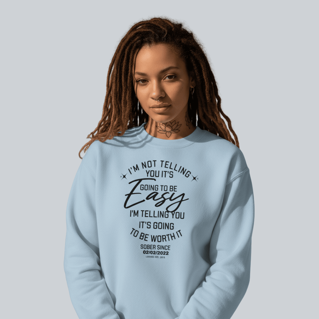 I'm Not Telling Sobriety Recovery Hoodie graphic detail (view 24)
