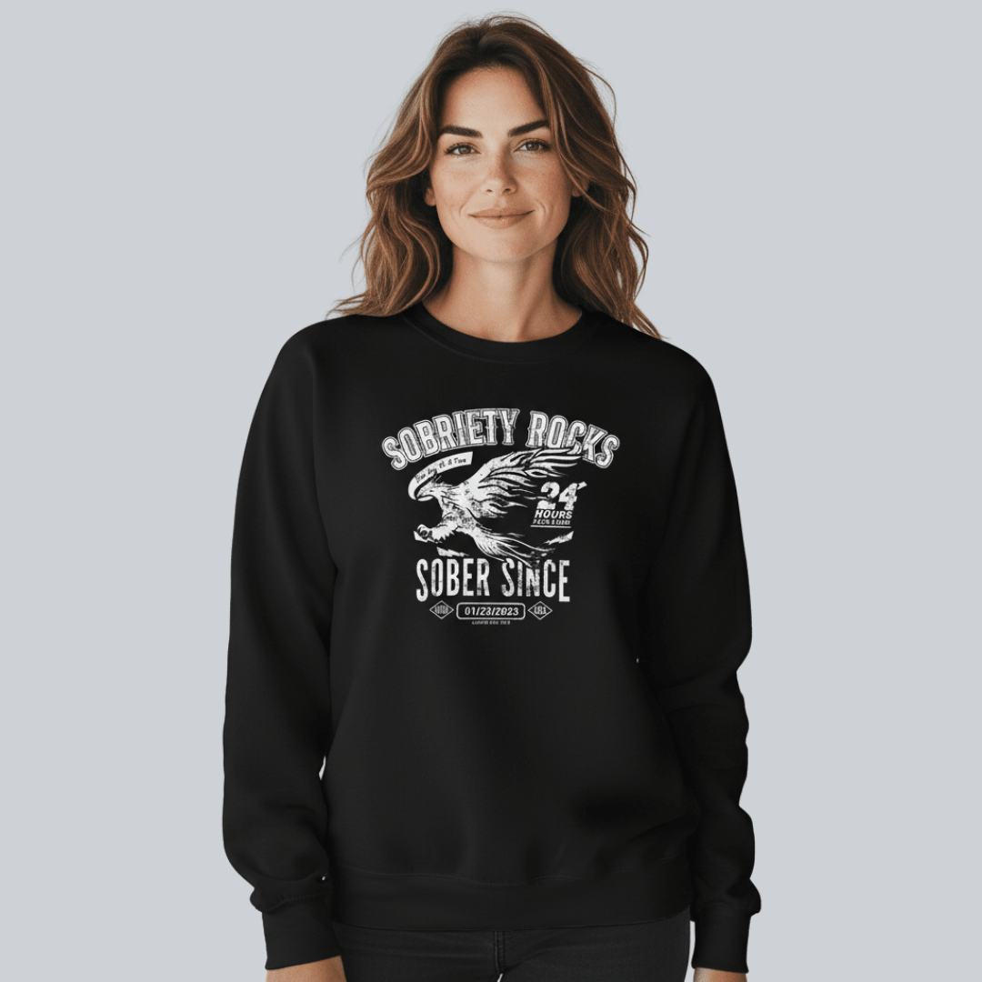 Sober Since Recovery Hoodie graphic detail (view 4)