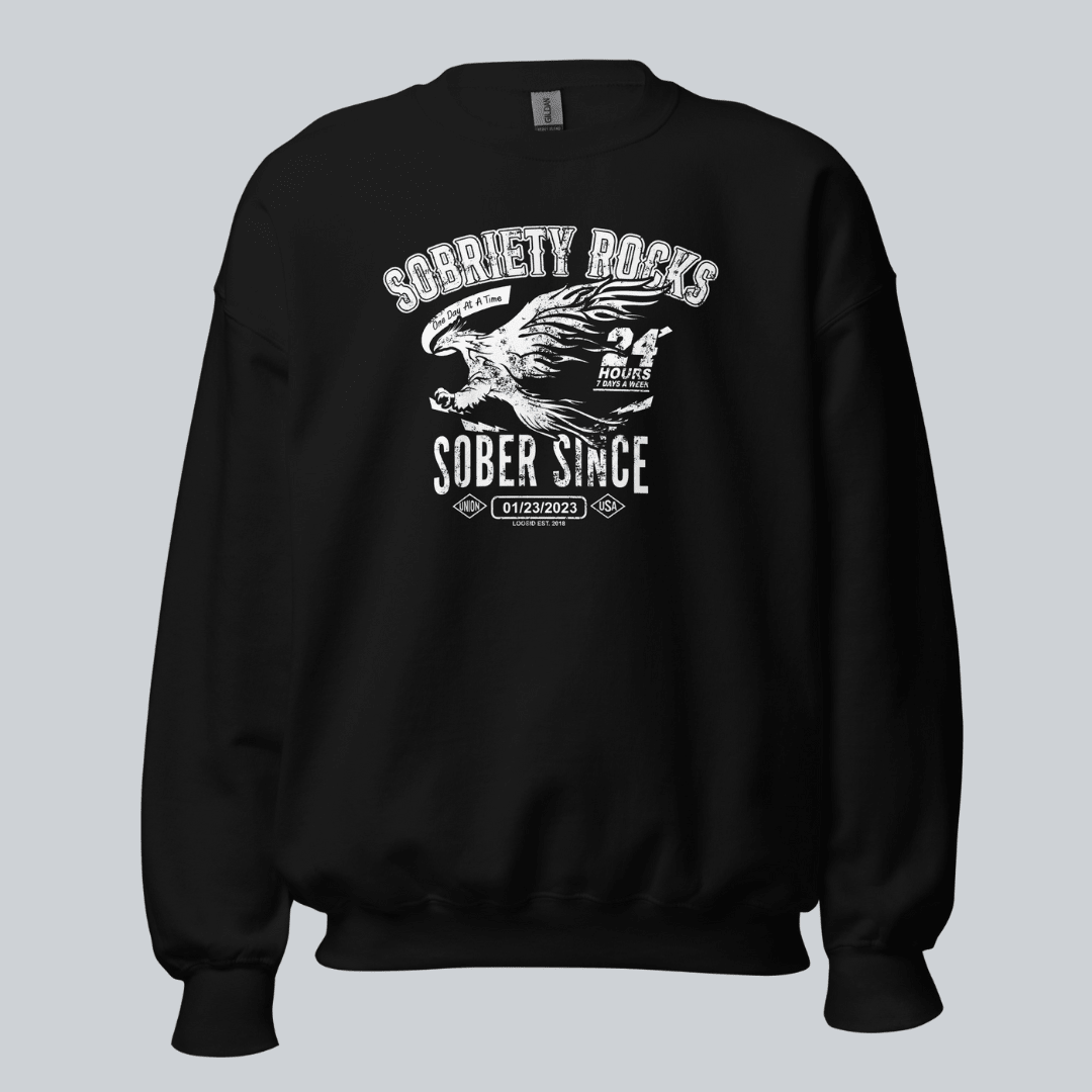 Sober Since Recovery Hoodie lifestyle view (view 5)