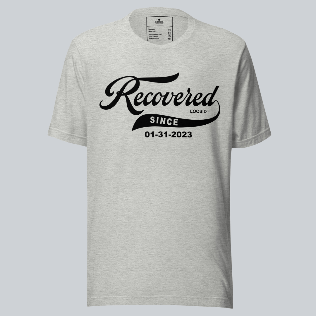 Recovered Since Sober T Shirt featuring the design (view 21)