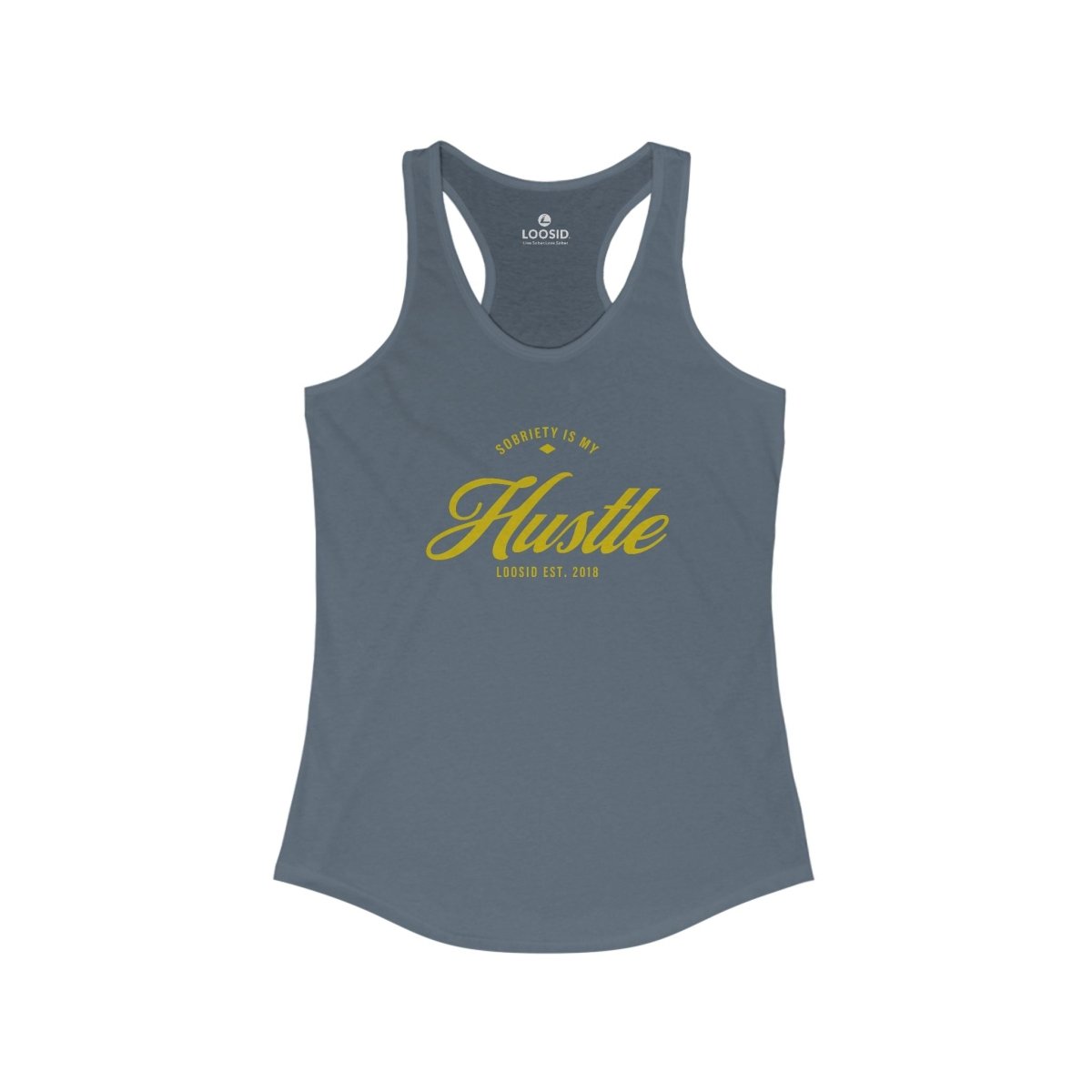 Sobriety is My Hustle Sober Tank Top lifestyle view (view 5)