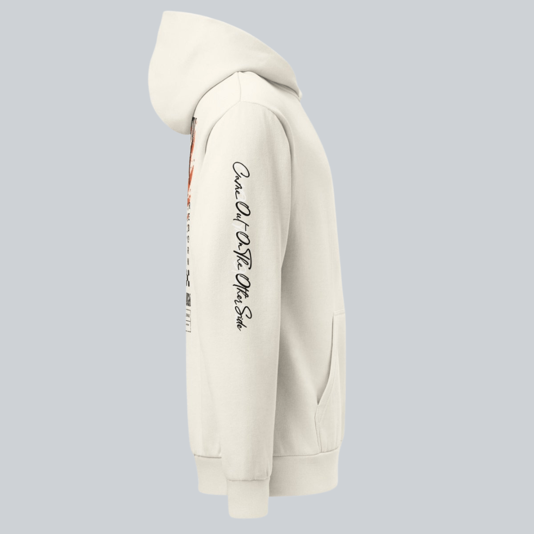 Cream Phoenix Reborn Recovery Hoodie ULTRA Premium Garment Dyed Recovery Hoodie back view (view 7)
