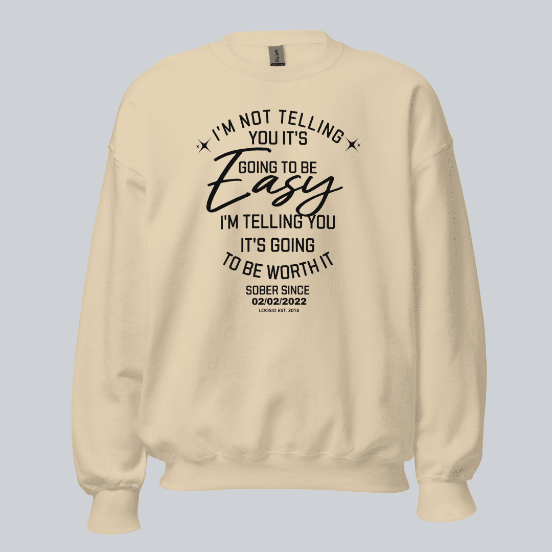 I'm Not Telling Sobriety Recovery Hoodie packaging detail (view 28)