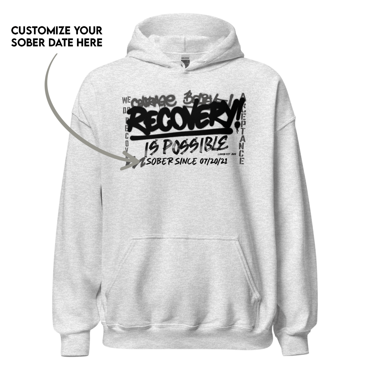 Recovery Is Possible for Women Recovery Hoodie back view (view 27)