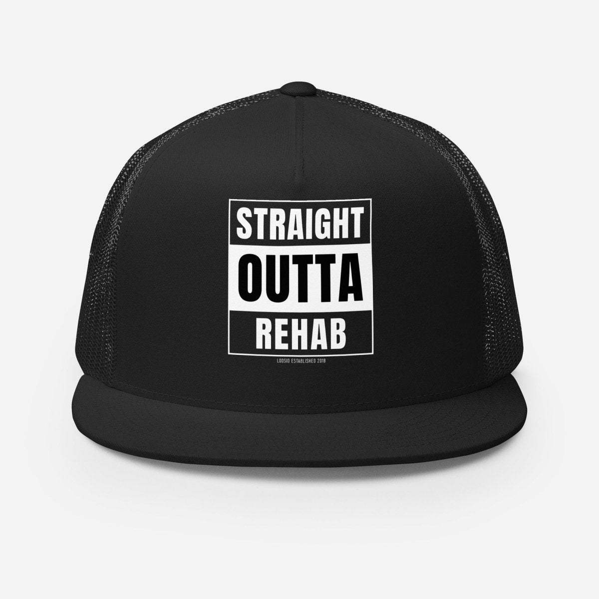 Straight Outta Rehab Sober Hat close-up view (view 2)