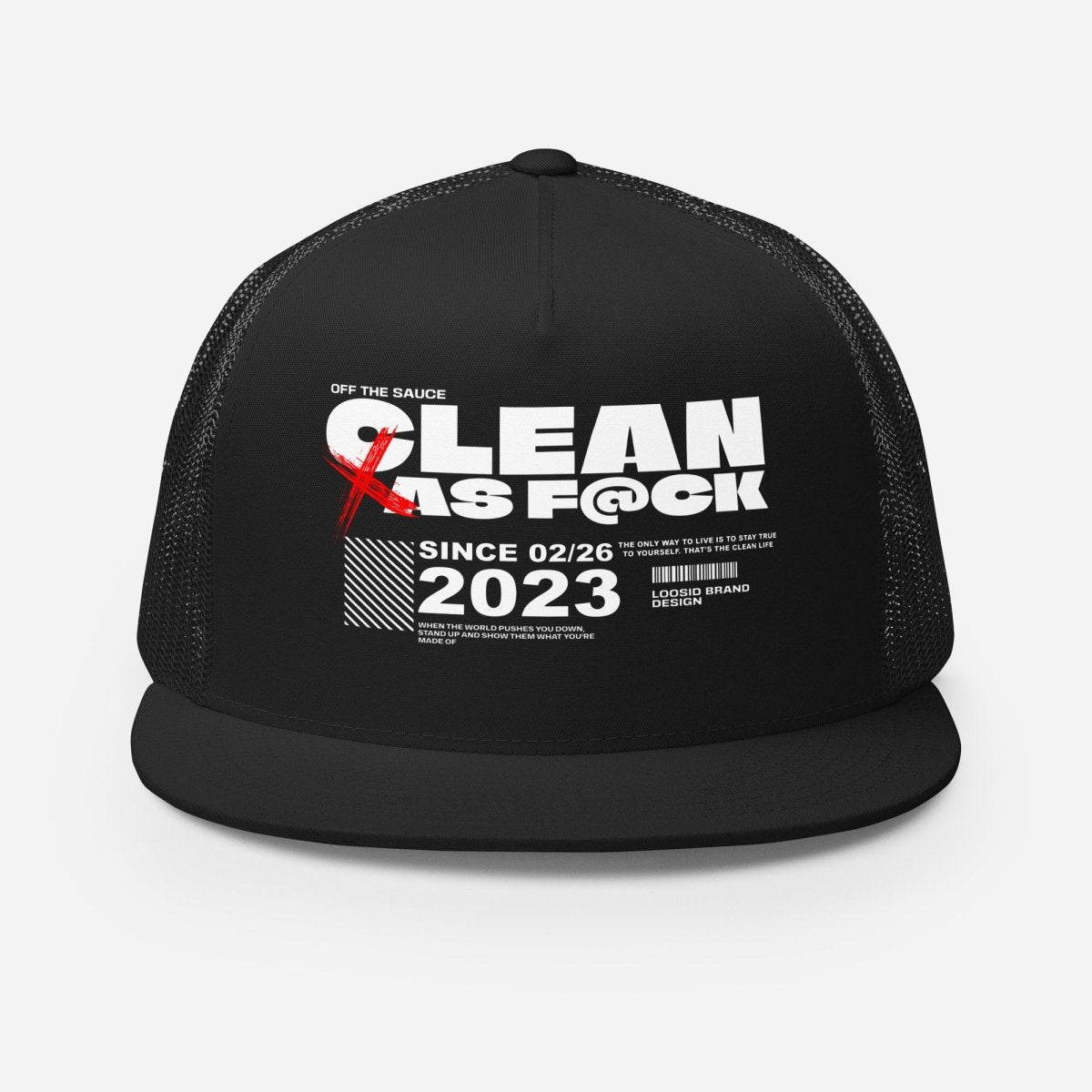 Clean As F*ck Sober Hat flat lay styled image (view 3)