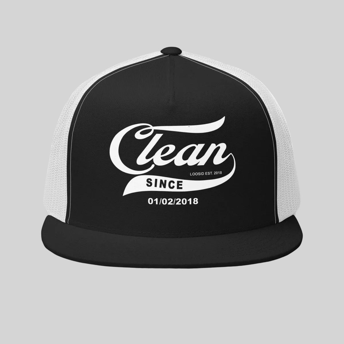 Clean Since Sober Hat close-up view (view 2)