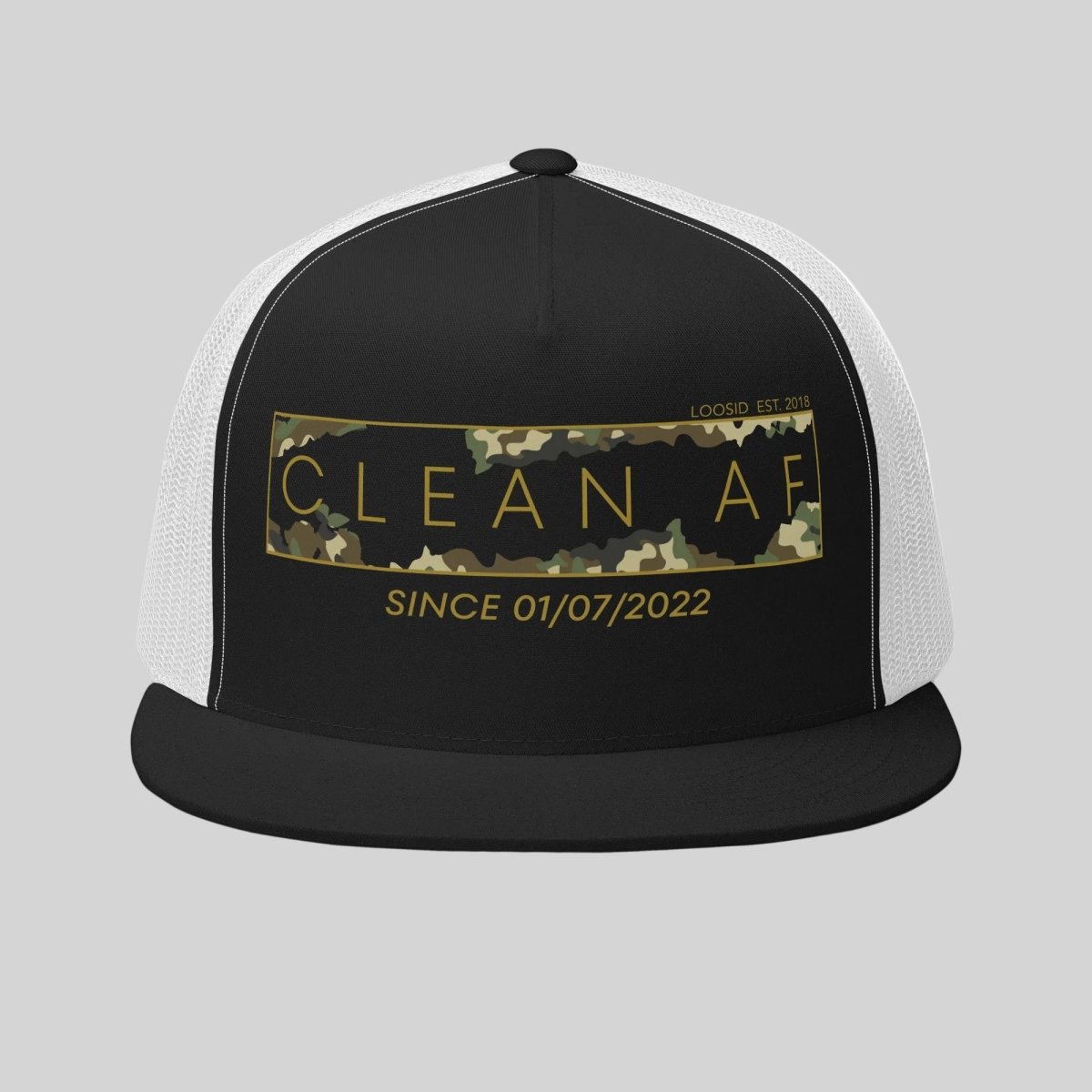 Camo Clean AF Sober Hat close-up view (view 2)