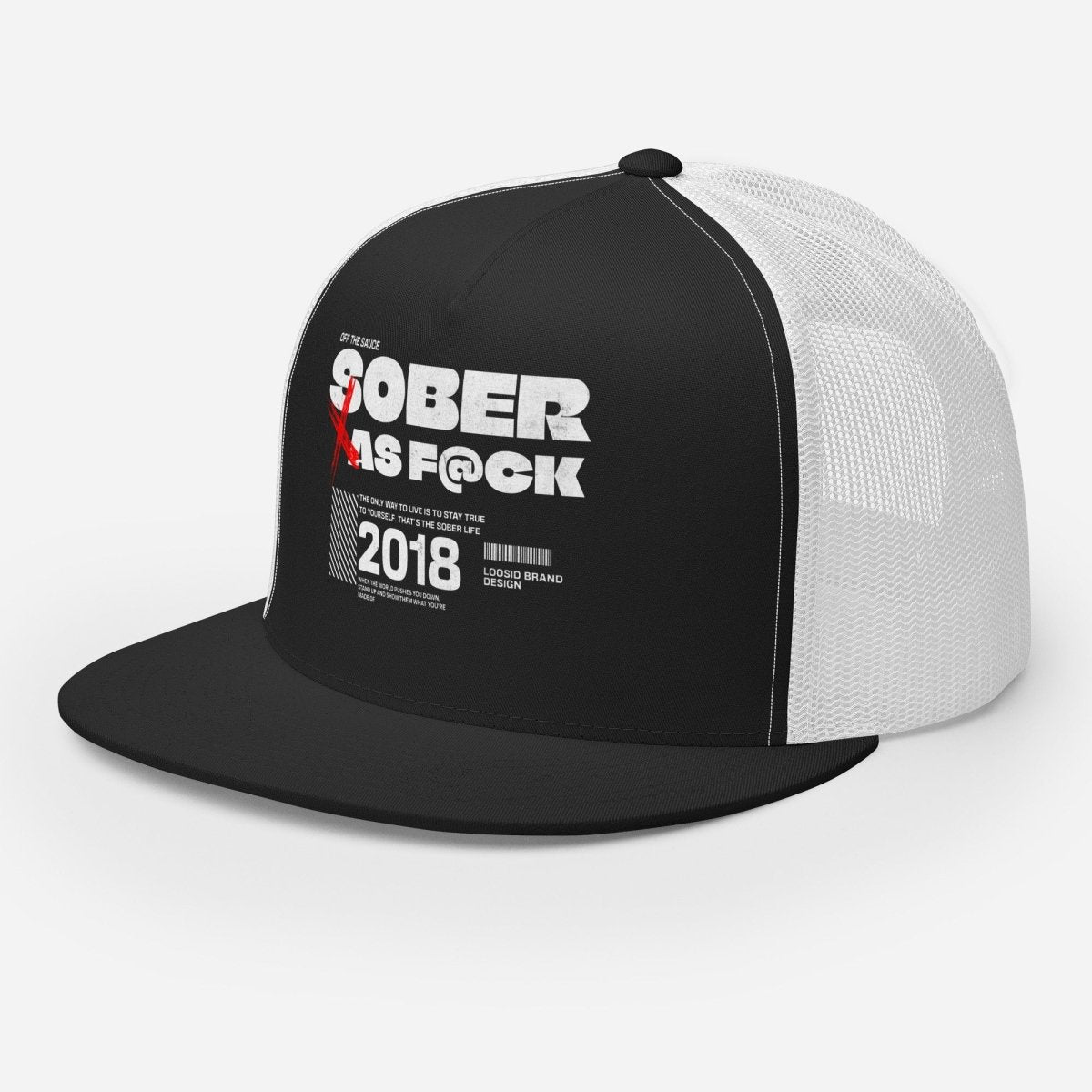 Sober As F ck Trucker Sober Sober Hat side view (view 6)