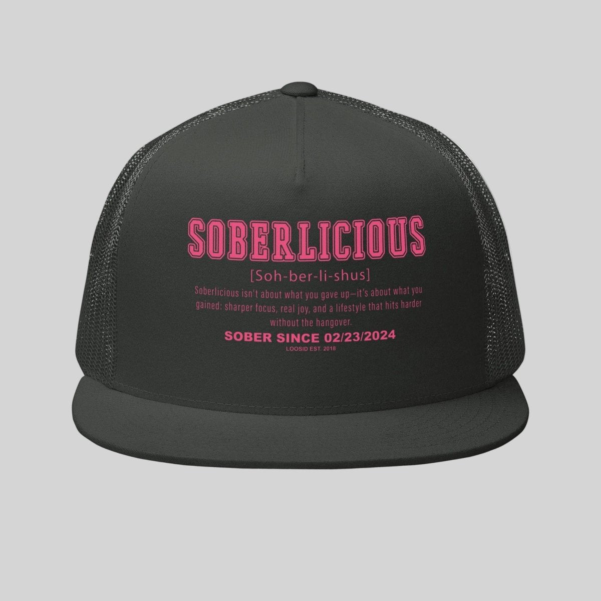 Soberlicious Definition w Custom Sobriety Date Sober Hat lifestyle view (view 5)