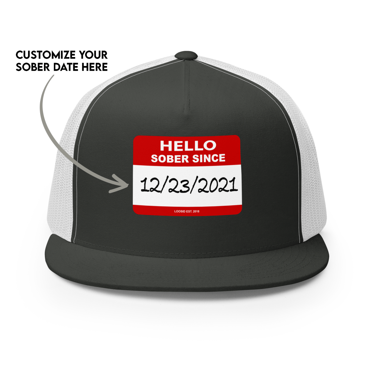 Hello Sober Since Sober Hat side view (view 6)