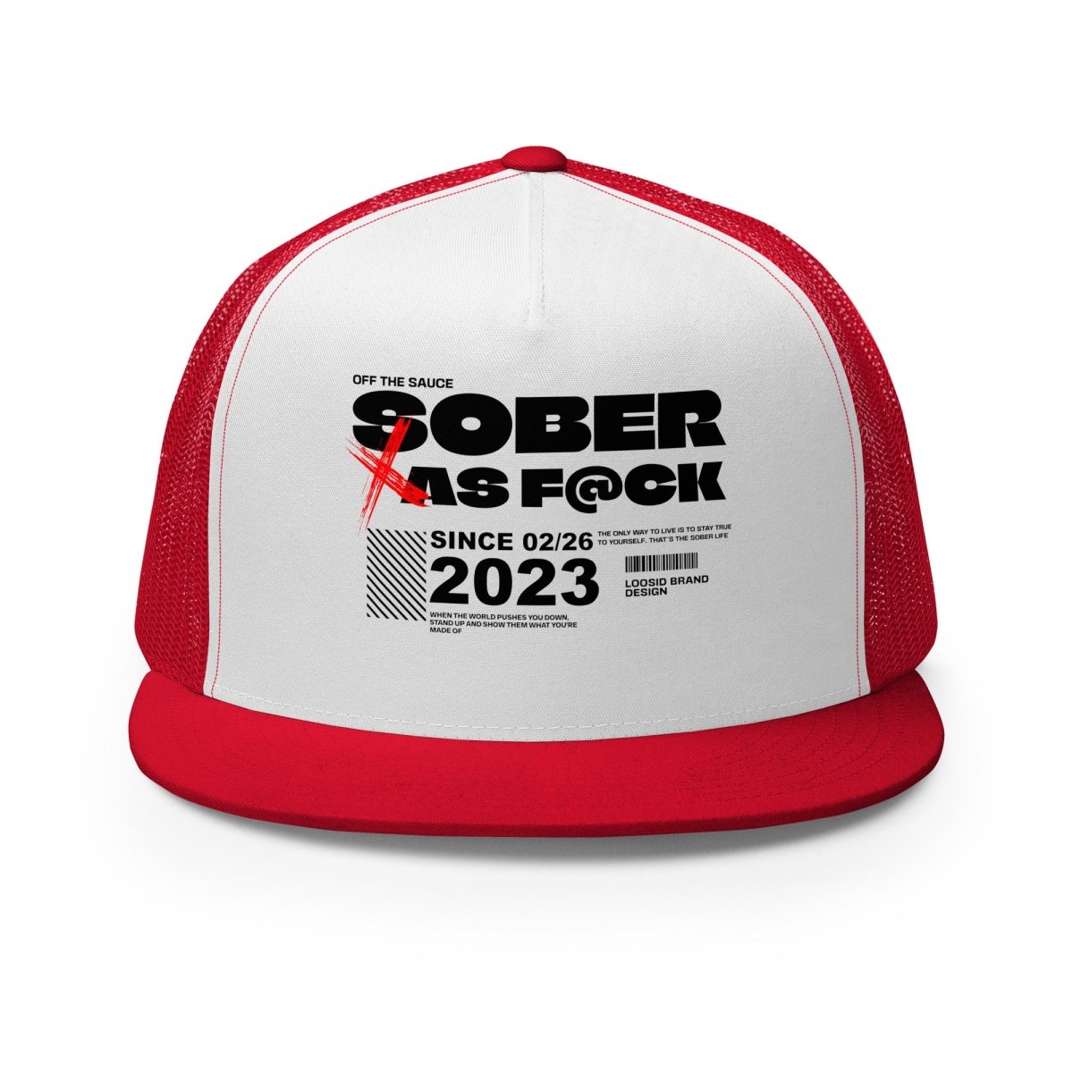 Sober As F*ck Sober Hat featuring the design (view 11)