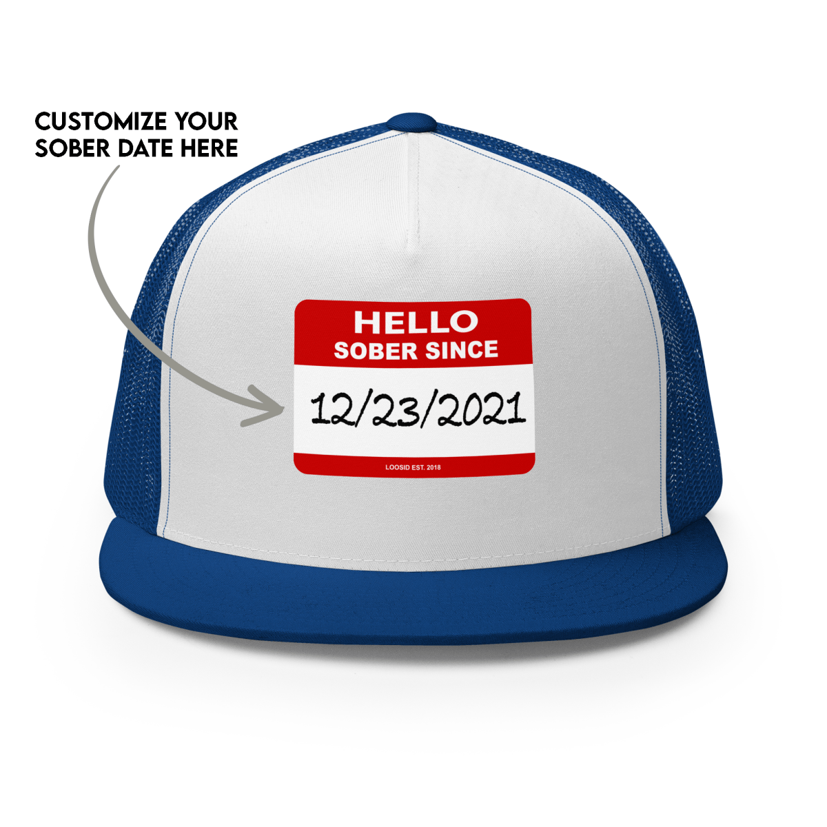 Hello Sober Since Sober Hat close-up view (view 12)