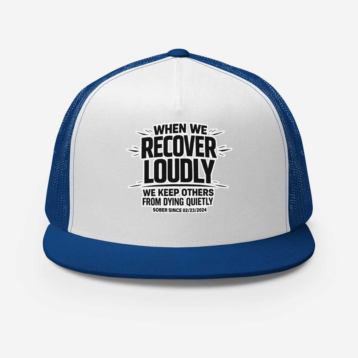 We do Recover Sober Hat close-up view (view 22)