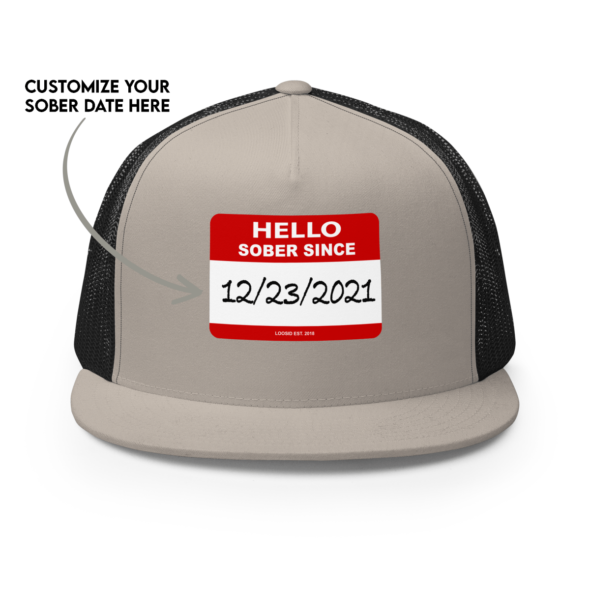 Hello Sober Since Sober Hat back view (view 7)