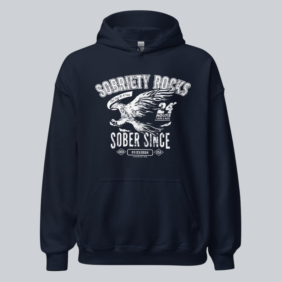 Sober Since Recovery Hoodie graphic detail (view 4)
