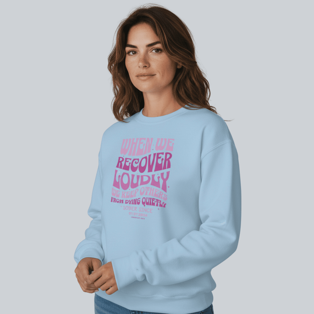 When We Recover Loudly Recovery Hoodie back view (view 17)